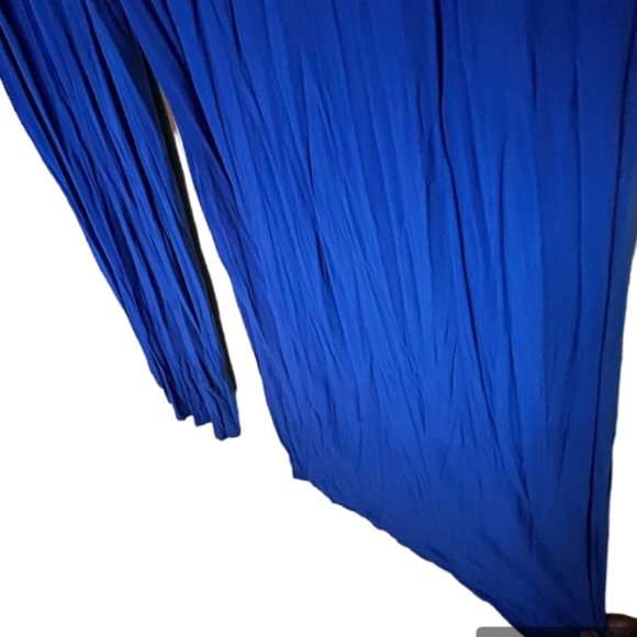 Lapis Palazzo Pleated Royal Blue Wide Leg Pants EUC Size L - Picture 4 of 6